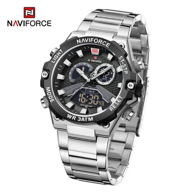 Buy NaviForce NF9207 Silver Black Watch Online At Best Price In Nepal