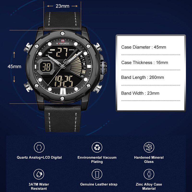 NaviForce Nepal: Official Store | NaviForce NF9172 Dual Time Digital ...
