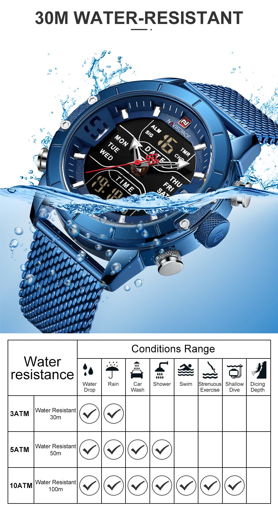 Buy Naviforce NF9153 – Blue Watch Online at Best Price in Nepal ...