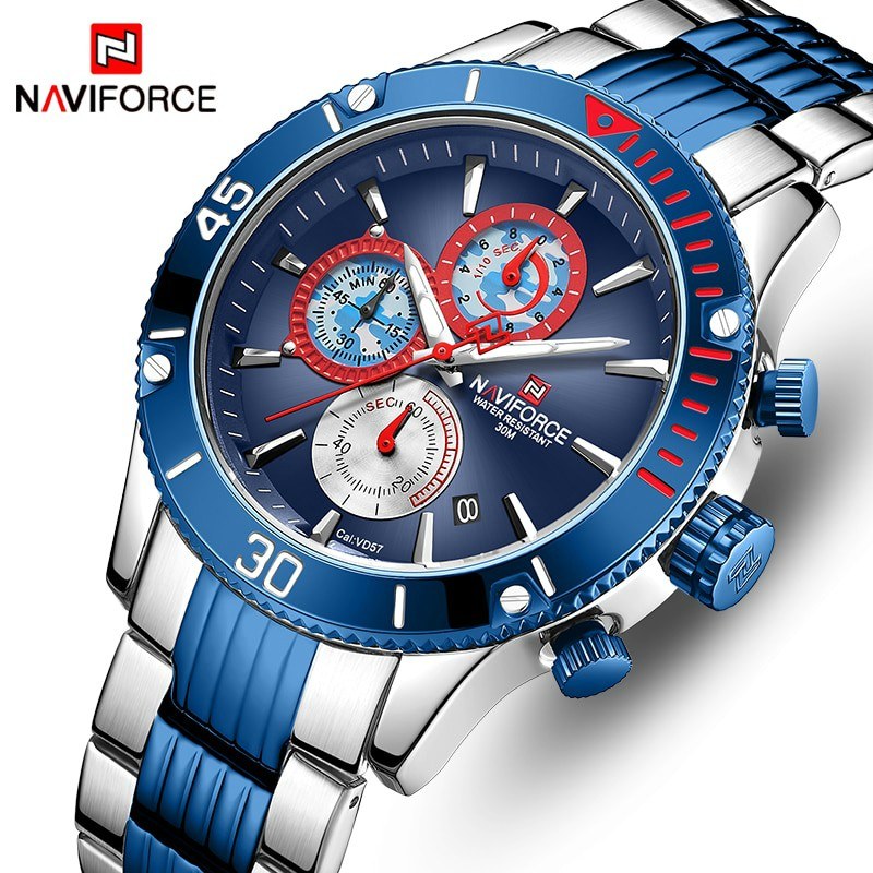 Buy NaviForce NF9173 - Blue/Silver Watch Online at Best Price in Nepal ...