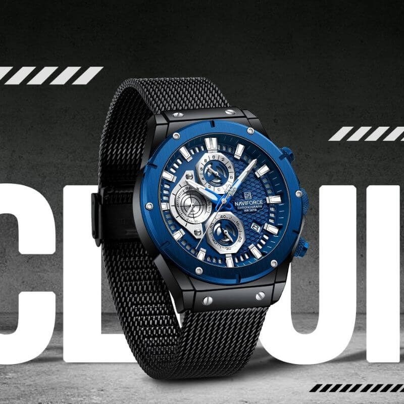 Buy NaviForce NF8027S - Black/Blue Watch Online At Best Price In Nepal ...