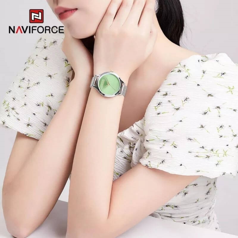 Buy Naviforce Nf Green Silver Watch Online At Best Price In Nepal