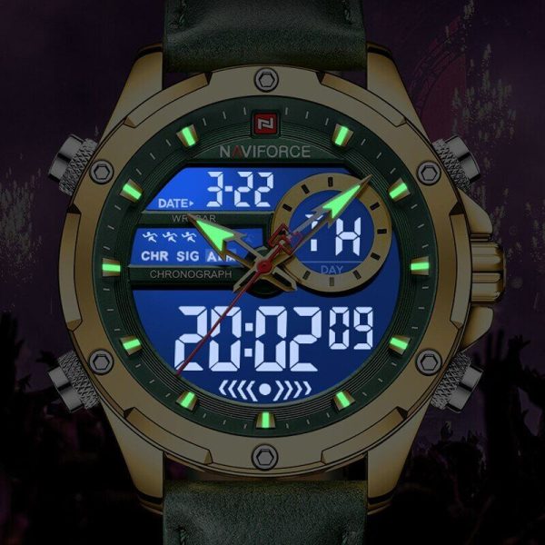 Buy Naviforce Nf Golden Green Watch Online At Best Price In Nepal