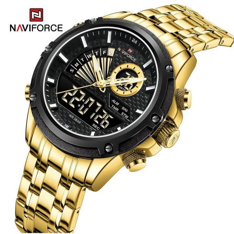 Buy NaviForce NF9205 - Black/Golden Watch Online at Best Price in Nepal ...