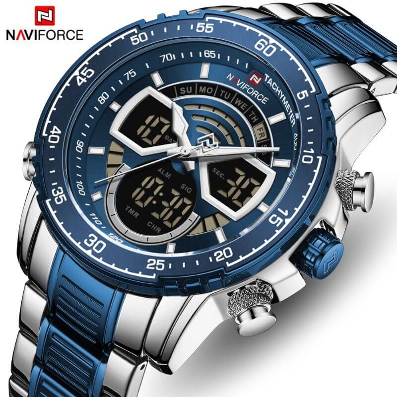 Buy NaviForce NF9189 Blue Silver Watch Online at Best Price in