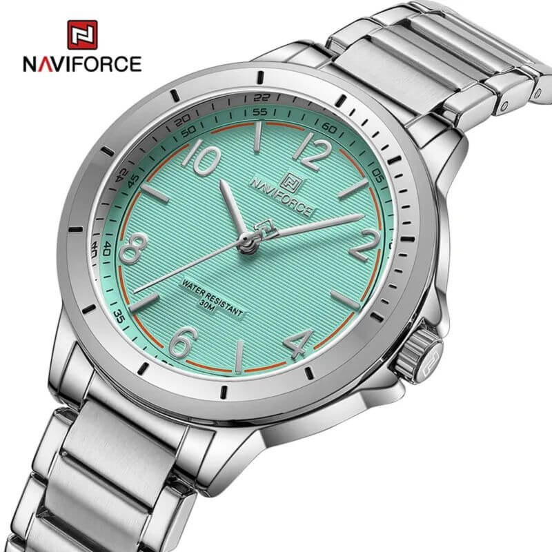 Buy Naviforce Nf Silver Green Watch Online At Best Price In Nepal